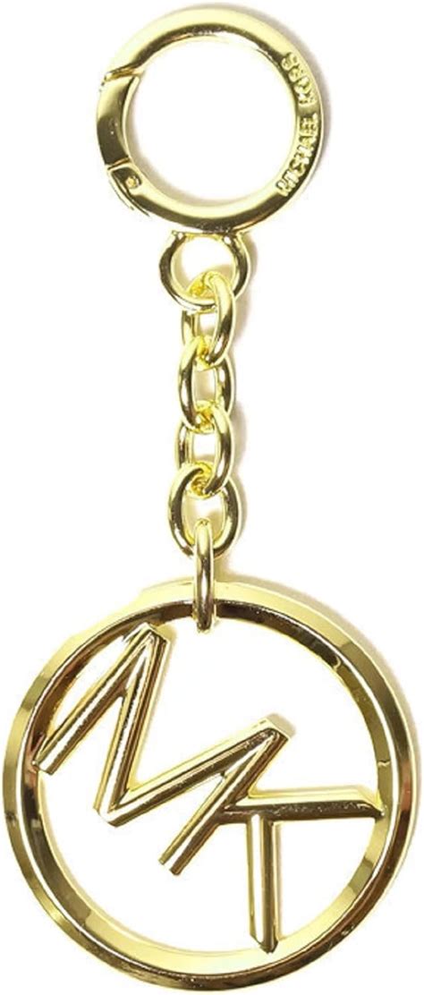 michael kors gold tone key chain bag charm|Michael Michael Kors Charm Metal MK Circle Key Charm .